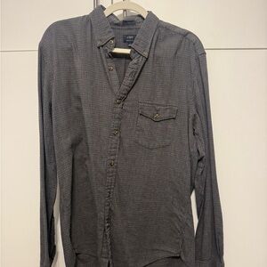 J. Crew Men's Charcoal Button-Down Shirt